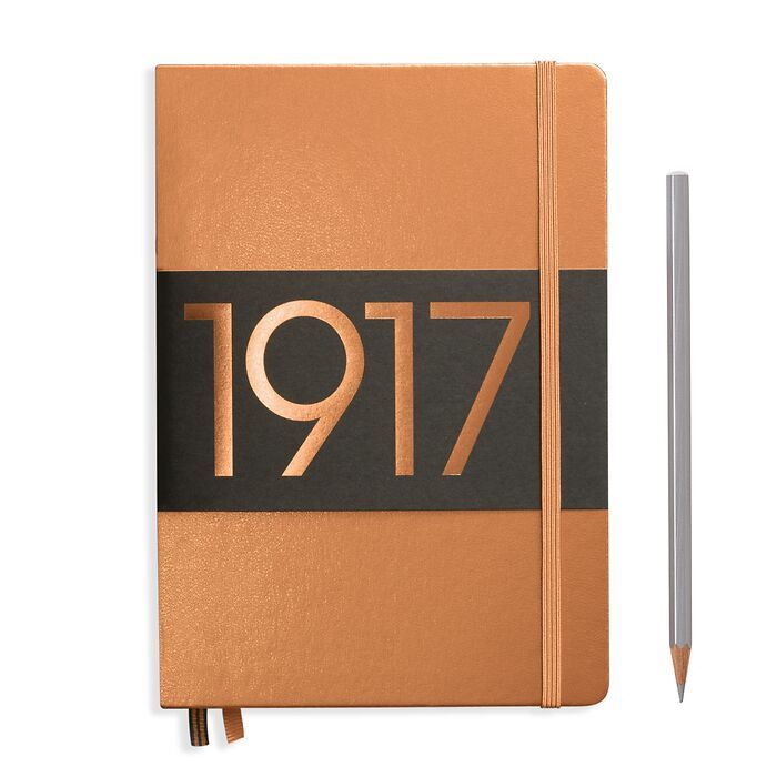 Notebook Medium (A5), Hardcover, 251 numbered pages, Copper, ruled