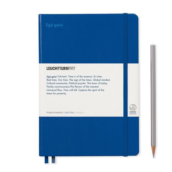 Notebook Medium (A5), Hardcover, 251 num. p. Royal Blue, dotted - Leuchtkraft (Zeitgeist)