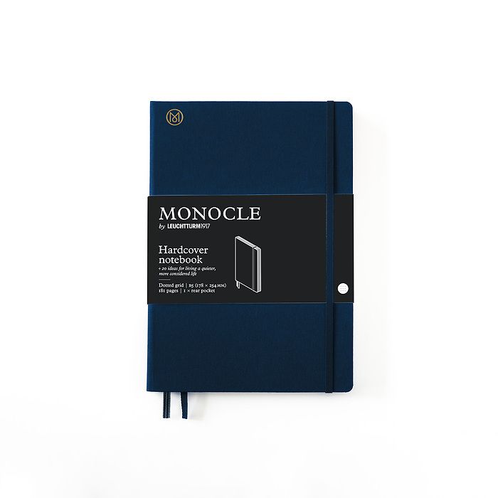 Notebook B5 Monocle, Hardcover, 192 numbered pages, Navy, dotted