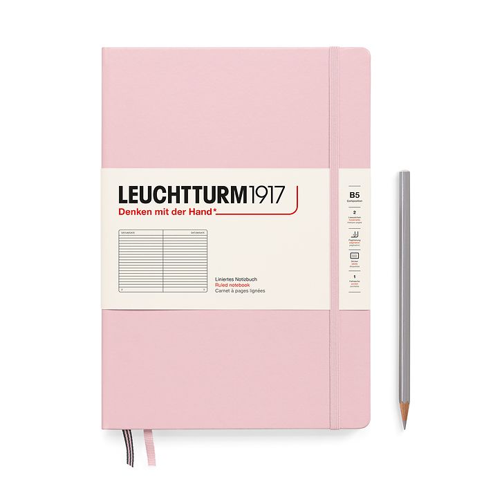 Notebook Composition (B5), Hardcover, 219 numbered pages, Powder, ruled