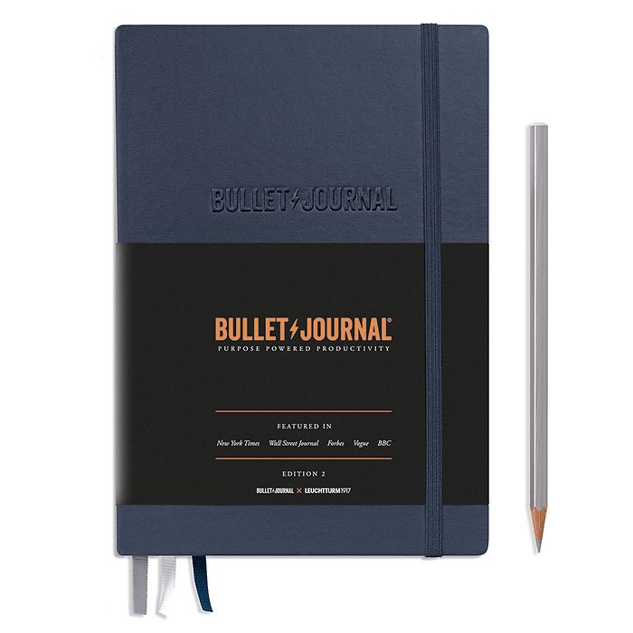 Bullet Journal Edition 2, Medium (A5), Hardcover, 206 numbered pages, Blue22, dotted