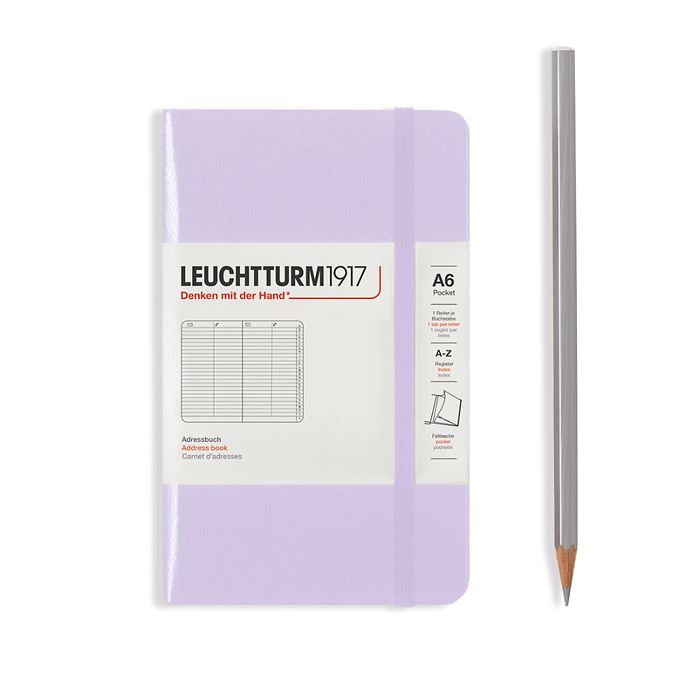 Address Book Pocket (A6), Hardcover, Lilac
