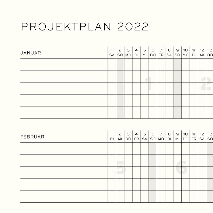 Weekly Planner & Notebook 18 months, German