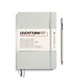 Notebook Medium (A5), Softcover, 123 numbered pages, Light Grey, ruled