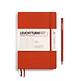 Notebook Medium (A5), Softcover, 123 numbered pages, Fox Red, dotted