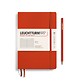 Notebook Medium (A5), Softcover, 123 numbered pages, Fox Red, ruled