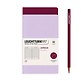 Jottbook (A6), 59 numbered pages, ruled, Lilac and Port Red, Pack of 2