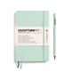 Notebook Paperback (B6+), Softcover, 123 numbered pages, Mint Green, ruled