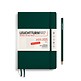 Weekly Pl. & Notebook Medium (A5) 2025, 18 Months, Softcover, Forest Green, German