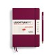 Weekly Planner & Notebook Medium (A5) 2025, 18 Months, Port  Red, English